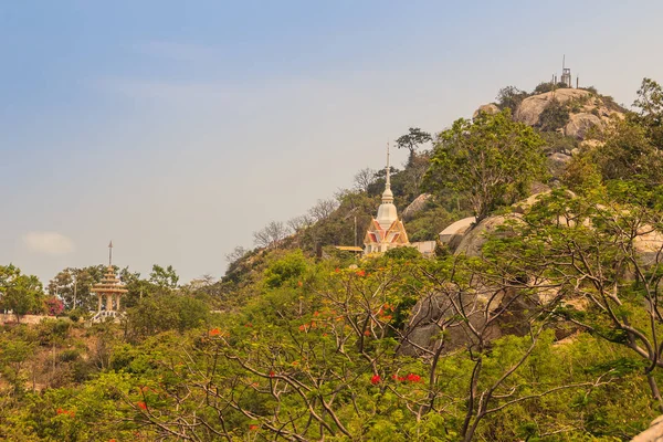 Khao Takiab Chopsticks Hill Tapınak Veya Maymun Dağ Yerel Olarak — Stok fotoğraf