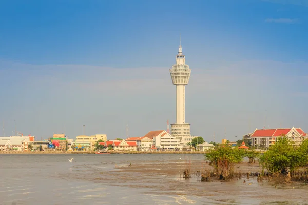 Blick Auf Das Rathaus Von Samut Prakan Mit Neuem Aussichtsturm — Stockfoto