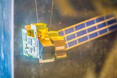 Bangkok, Tayland - 4 Kasım 2017: Model, Gelişmiş arazi gözlem uydu, Alos, Daichi Jaxa (Japonya uzay keşif Ajansı) tarafından geliştirilen, Bangkok Planetarium, Tayland da denir..