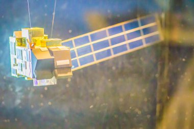 Bangkok, Tayland - 4 Kasım 2017: Model, Gelişmiş arazi gözlem uydu, Alos, Daichi Jaxa (Japonya uzay keşif Ajansı) tarafından geliştirilen, Bangkok Planetarium, Tayland da denir..