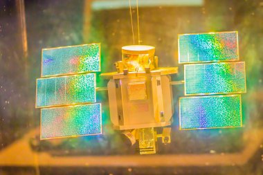 Bangkok, Tayland - 4 Kasım 2017: Model, 2001 yılında başlatılan ve 2015 yılında Bangkok Planetarium çürük Digitalglobe ait Quickbird, bir yüksek çözünürlüklü ticari dünya gözlem uydusu.