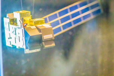 Bangkok, Tayland - 4 Kasım 2017: Model, Gelişmiş arazi gözlem uydu, Alos, Daichi Jaxa (Japonya uzay keşif Ajansı) tarafından geliştirilen, Bangkok Planetarium, Tayland da denir..