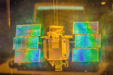 Bangkok, Tayland - 4 Kasım 2017: Model, 2001 yılında başlatılan ve 2015 yılında Bangkok Planetarium çürük Digitalglobe ait Quickbird, bir yüksek çözünürlüklü ticari dünya gözlem uydusu.