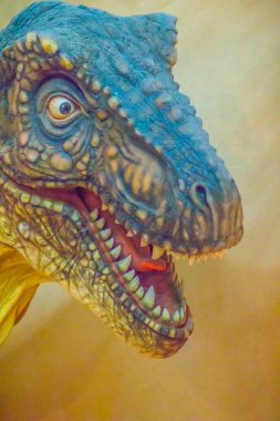 Siamotyrannus isanensis, etçil theropod dinozor, erken Kretase Tayland cinsi bir model kafa vurdu.