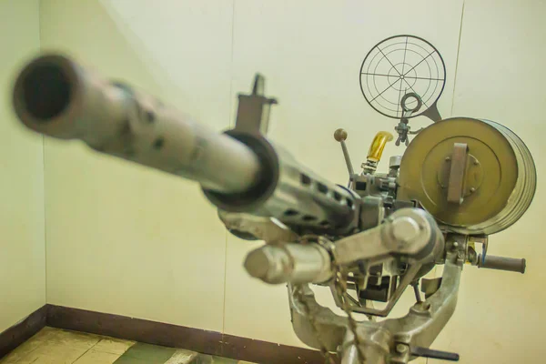 Antigo Canhão Antiaéreo Madsen Foi Produzido Pela Empresa Dinamarquesa Armas — Fotografia de Stock