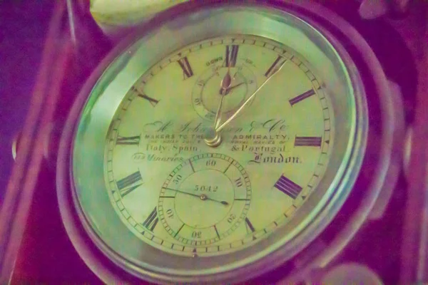 Vintage Oude Mariene Chronometer Een Uurwerk Dat Precies Nauwkeurig Genoeg — Stockfoto