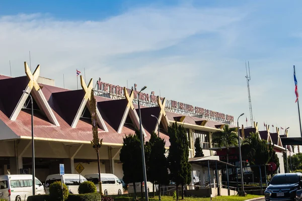 Chiang Rai Tailândia Novembro 2017 Vista Frontal Com Fundo Azul — Fotografia de Stock