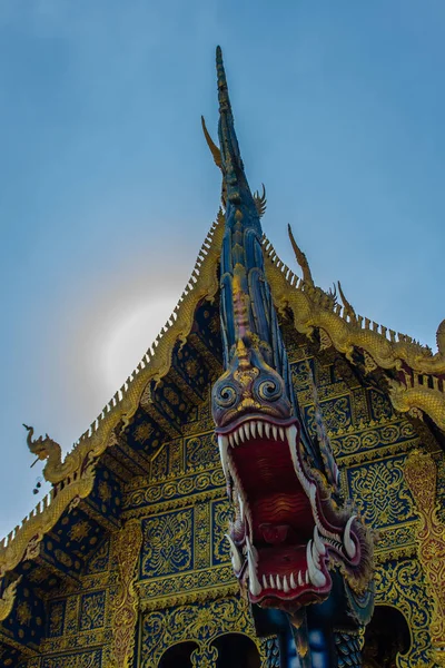 Piękny Publicznych Buddhist Church Wat Rong Sua Dziesięć Chiang Rai — Zdjęcie stockowe