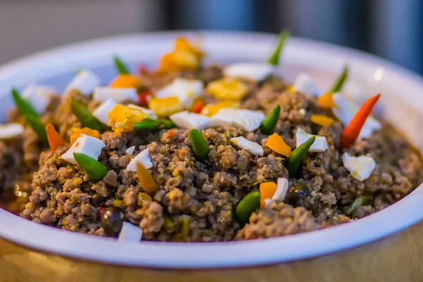 Traditionele Thaise Chili Pasta Met Naam Namprik Lange Rua Koop — Stockfoto