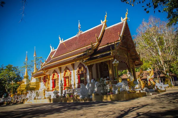 Belle Pagode Oro Wat Phra Doi Tung Chiang Rai Wat — Foto Stock