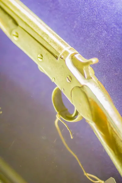 Közelről Egy Régi Side Side Shotgun Vagy Csövű Vadászpuska Vadászat — Stock Fotó