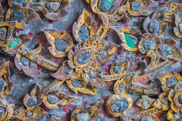 Piękne Stare Pragnienie Tradycyjnego Stylu Tajskiego Wzorzyste Królewskiej Barce Stary — Zdjęcie stockowe