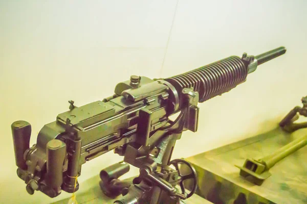 Старый Японский Пулемет Общественном Музее Лёгкий Пулемет Пулемет Предназначенный Использования — стоковое фото