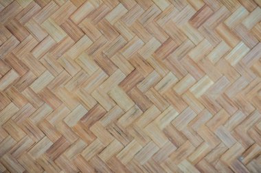 Dokuma bambu desen arka plan için. El sanatları bambu ahşap doku örgü. Eski bambu Dokuma desen doku için arka plan ve tasarım sanat eseri.