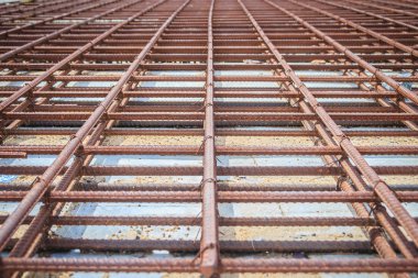 Paslı çelik barlar takviye beton arka plan için deforme. Bina inşaat için paslı çelik yeniden bar çelik veya deforme bar malzeme.