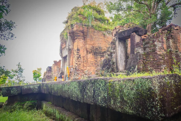 Prasat Ban Ben Khmer Helgedomen Religiös Plats Bestående Tre Tegel — Stockfoto