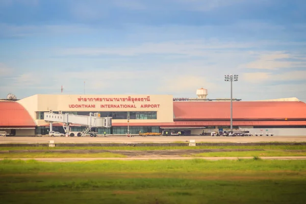 Udon Thani Thailand August 2017 Terminal Building Grass Field Udon — Stock Photo, Image