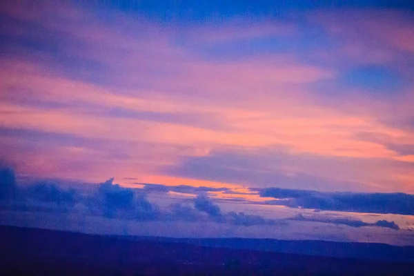 Füstszürke Sky Cloud Reggel Hajnalban Háttér Élénk Színek Felhők Alkonyattól — Stock Fotó