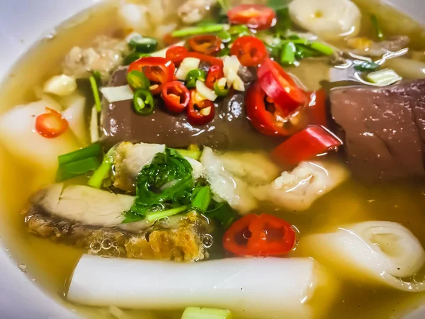 Sopa Fideos Rollo Chino Jub Kuay Uno Los Alimentos Callejeros —  Fotos de Stock