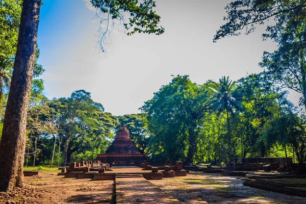 Lanka Stil Ruiner Pagoden Wat Mahathat Tempel Muang Kao Historical — Stockfoto