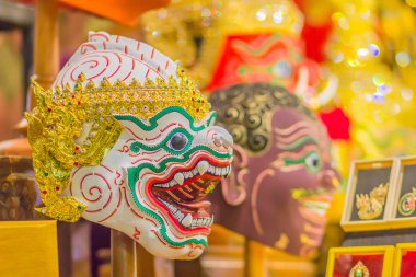 Hua Khon, performans dans için Tay geleneksel maske güzel güzel sanatlar maskesi. Khon Ramayana epik destan Tay geleneksel dans olduğunu.