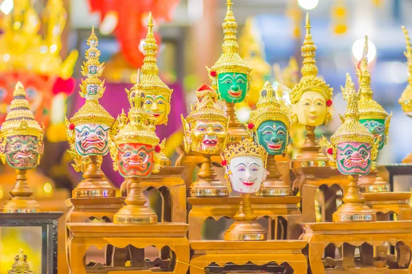 Schöne Masken Von Hua Khon Der Traditionellen Thailändischen Maske Für — Stockfoto