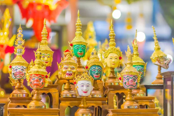 Schöne Masken Von Hua Khon Der Traditionellen Thailändischen Maske Für — Stockfoto