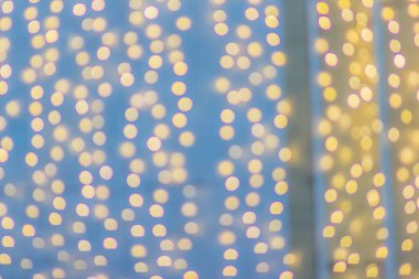 Soyut bulanık dairesel bokeh arka plan. Led ışık dekorasyon Noel ve yeni yıl festival süresince bokeh ile ufuk arka plan.