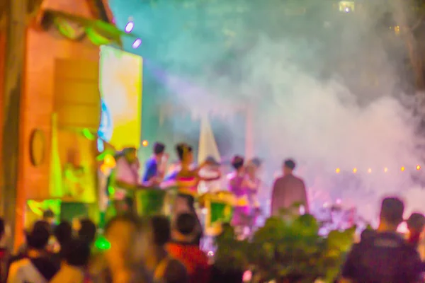 Abstraktní Rozostřené Koncert Thajská Hudba Kapela Hrající Tenis Lang Tradiční — Stock fotografie