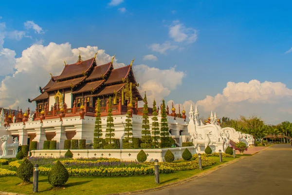 Όμορφο Αρχιτεκτονικό Της Kham Luang Royal Pavilion Lanna Στυλ Κτίριο — Φωτογραφία Αρχείου