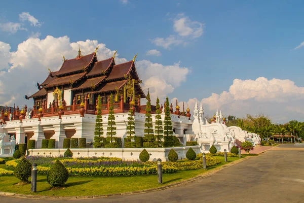 Bellissima Architettura Kham Luang Padiglione Reale Stile Lanna Edificio Presso — Foto Stock