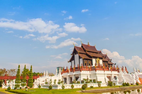Bela Arquitetura Kham Luang Pavilhão Real Estilo Lanna Edifício Exposição — Fotografia de Stock