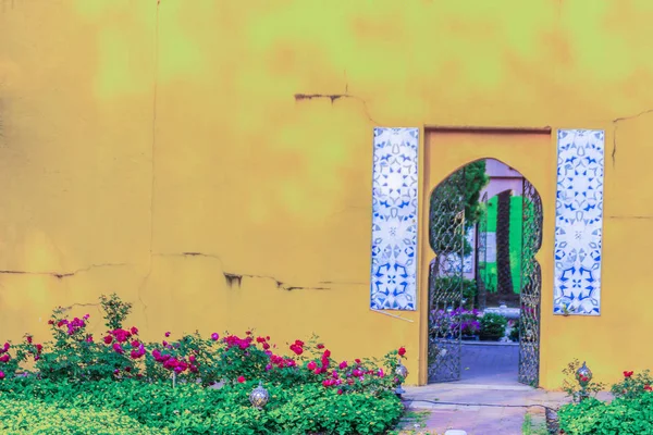 Extérieur Fond Mural Orange Avec Espace Copie Pour Votre Texte — Photo