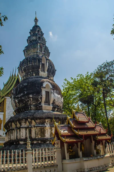 Staré Charakteristické Chedi Wat Tao Chrám Tykev Pagoda Chiang Mai — Stock fotografie