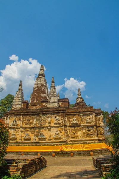 Wat Chet Yot Wat Jed Yod Wat Photharam Maha Vihara — Stock Photo, Image