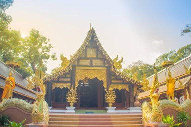 Güzel Tay mimari Wat Ram Poeng (Tapotaram) Tapınağı, Chiang Mai, Tayland Budist Tapınağı. Wat Rampoeng meditasyon, Chiang Mai havalimanına çalışmak için ünlü yer biridir