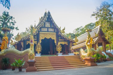 Güzel Tay mimari Wat Ram Poeng (Tapotaram) Tapınağı, Chiang Mai, Tayland Budist Tapınağı. Wat Rampoeng meditasyon, Chiang Mai havalimanına çalışmak için ünlü yer biridir