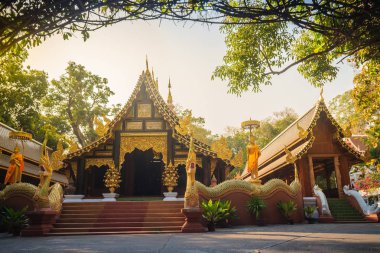 Güzel Tay mimari Wat Ram Poeng (Tapotaram) Tapınağı, Chiang Mai, Tayland Budist Tapınağı. Wat Rampoeng meditasyon, Chiang Mai havalimanına çalışmak için ünlü yer biridir