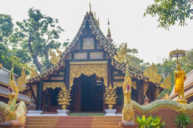 Güzel Tay mimari Wat Ram Poeng (Tapotaram) Tapınağı, Chiang Mai, Tayland Budist Tapınağı. Wat Rampoeng meditasyon, Chiang Mai havalimanına çalışmak için ünlü yer biridir