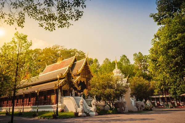 Hermoso Templo Budista Arquitectura Tailandesa Templo Wat Ram Poeng Tapotaram — Foto de Stock