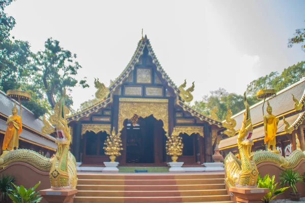 Bella Architettura Tailandese Tempio Buddista Wat Ram Poeng Tapotaram Tempio — Foto Stock