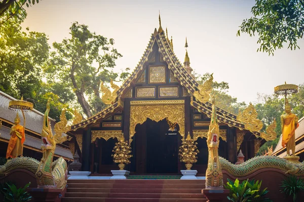 Hermoso Templo Budista Arquitectura Tailandesa Templo Wat Ram Poeng Tapotaram — Foto de Stock