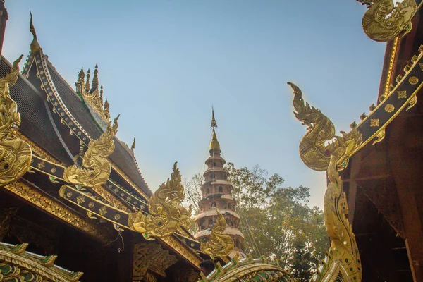 Bela Arquitetura Tailandesa Templo Budista Wat Ram Poeng Tapotaram Templo — Fotografia de Stock