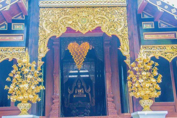 Belle Porte Entrée Temple Bouddhiste Église Temple Wat Ram Poeng — Photo
