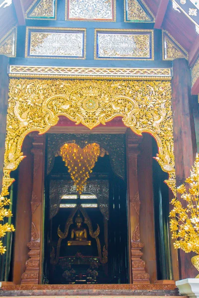 Piękny Buddyjskiej Świątyni Brama Wjazdowa Kościoła Świątyni Wat Ram Poeng — Zdjęcie stockowe
