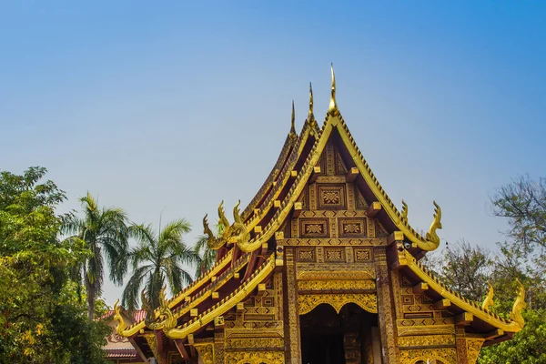 Buddhistische Kirche Lanna Stil Wat Phra Singh Tempel Des Löwenbuddha — Stockfoto