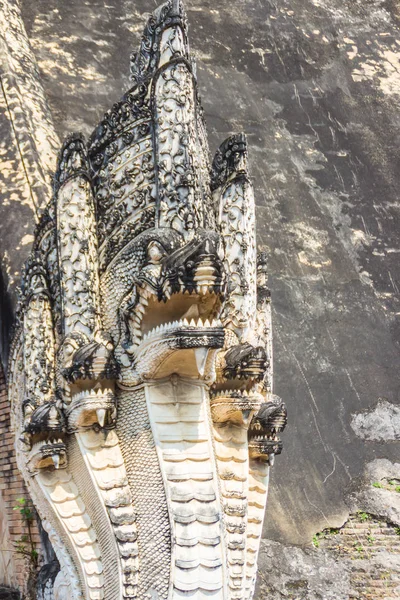 Escadas Que Conduzem Entrada São Guardadas Pelo Velho Grande Nagas — Fotografia de Stock