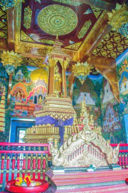 Wat Chedi Luang Chiang Mai, Tayland Chiang Mai şehir sütun veya Sao Inthakhin içindeki güzel iç bulunan.