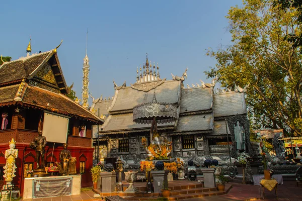 Amazing World First Silver Sanctuary Wat Sri Suphan Chiang Mai — Stock Photo, Image