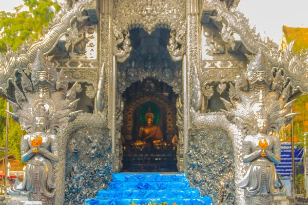 Hermosa Iglesia Plata Anhelada Templo Wat Srisupan Chiang Mai Tailandia — Foto de Stock